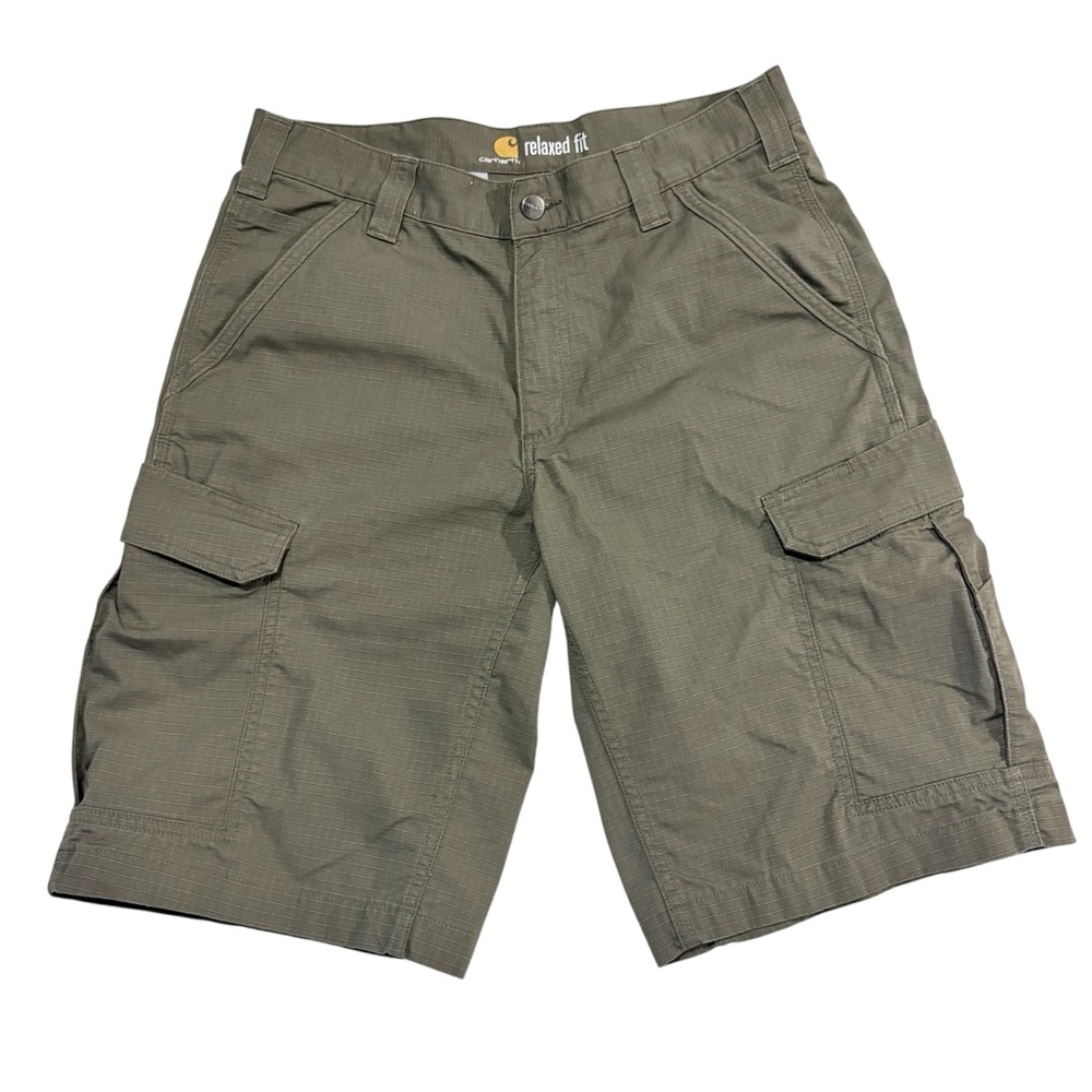 New Carhartt Men's Braxton Cargo Force Relaxed Fit Work Men’s Green Shorts Sz 32 - Picture 3 of 10